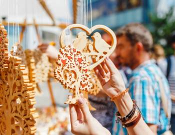 wood art on display