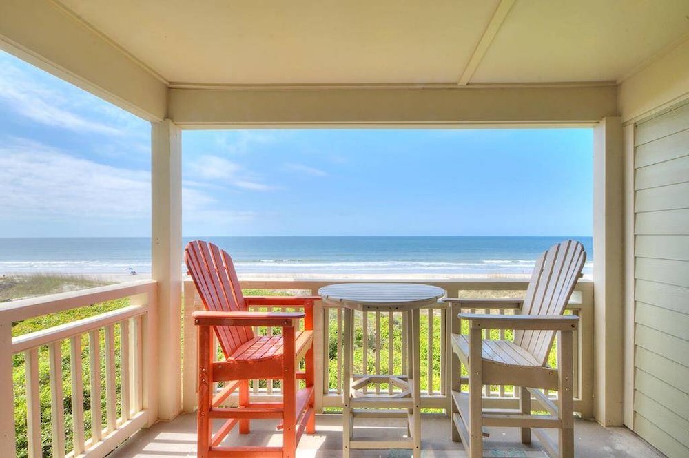 oceanfront vacation rental deck