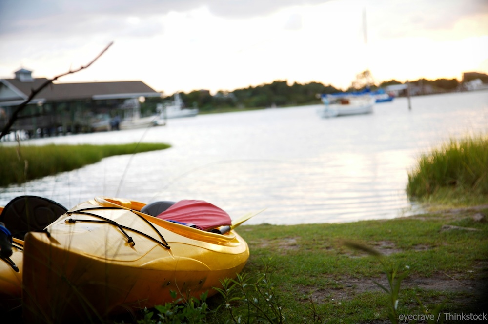 Kayak in a canal