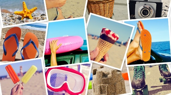 pile of photos from a beach vacation | Better Beach Rentals